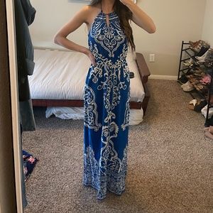 Beautiful Blue Maxi Dress- Small